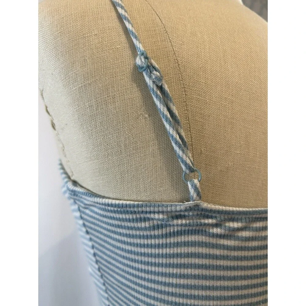 BP Nordstrom Women’s Striped Ribbed Blue Midi Dress Size XX Small - Picture 7 of 9